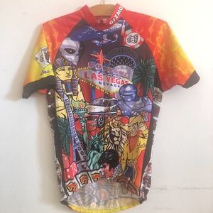 Vtg Retro Vegas Cycling Jersey M EUC S/S Unisex